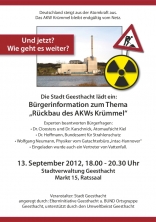 Flyer Bürgerinformation Rückbau Krümmel, Seite 1