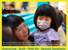 Mutter mit Kind in Fukushima