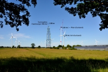 WEA Neuengamme vom Kiebitzdeich aus gesehen