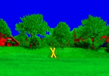 Das größte »X« Vierlandens ist doppelt mannshoch und lehnt am Altengammer Elbdeich.