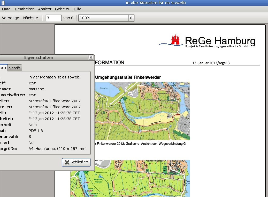 Screenshot PM Umgehung Finkenwerder Screenshot PM Umgehung Finkenwerder