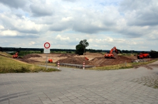 Borghorster Elbwiesen, durchbaggert für Strassenbau